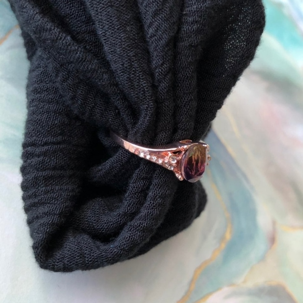 ROSE GOLD W/ AMETRINE Two/Tone COLOR RING - Picture 6 of 8
